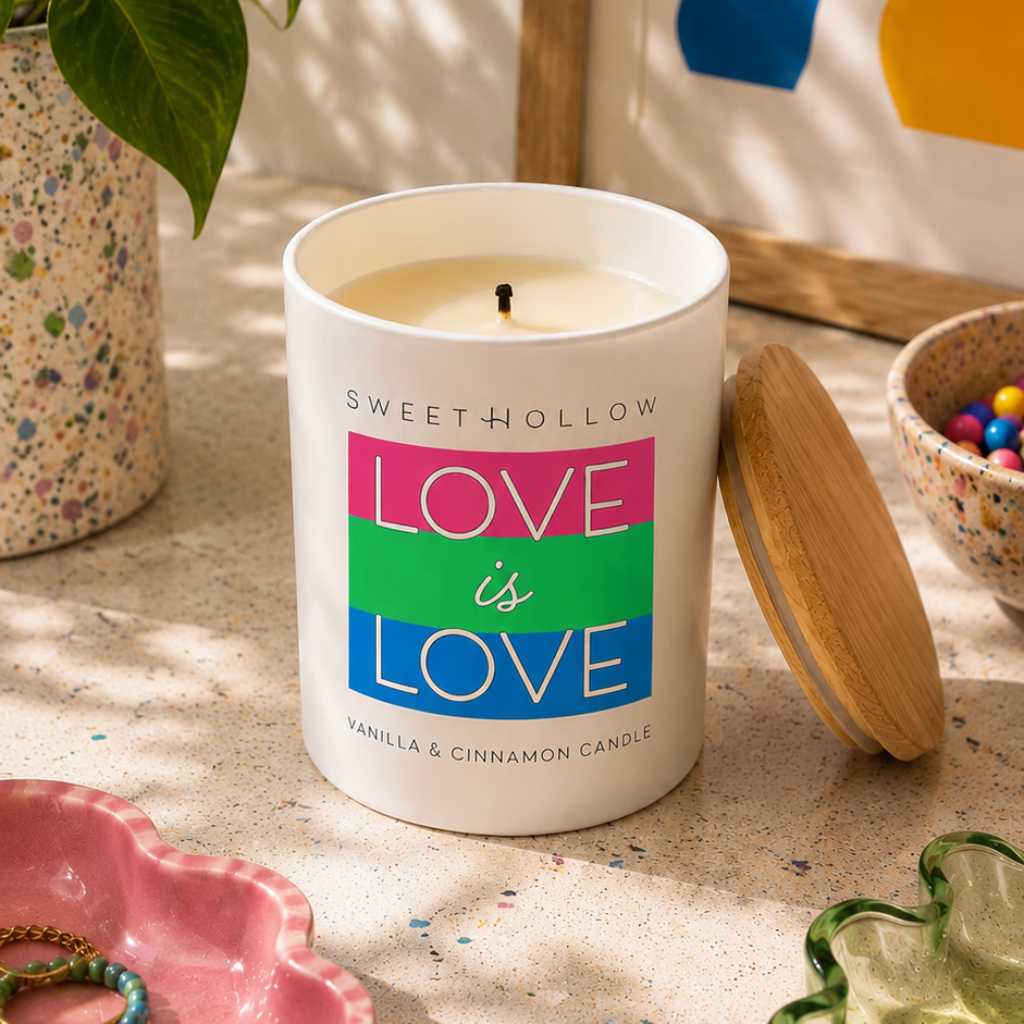 Love is Love Polysexual Pride Candle
