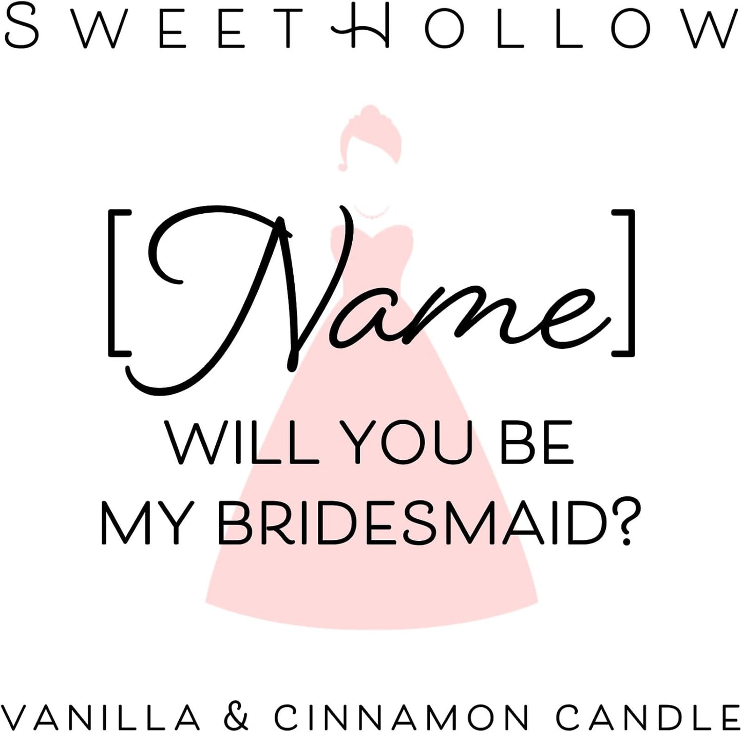 Personalized Will You Be My Bridesmaid Candle