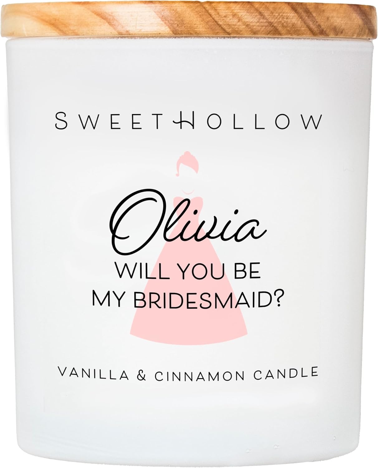 Personalized Will You Be My Bridesmaid Candle