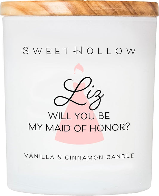 Personalized Will You Be My Maid of Honor Candle