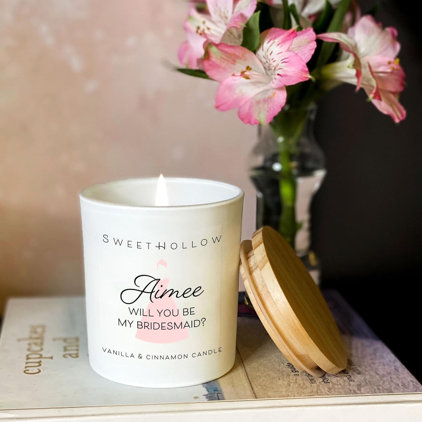 Personalized Will You Be My Bridesmaid Candle