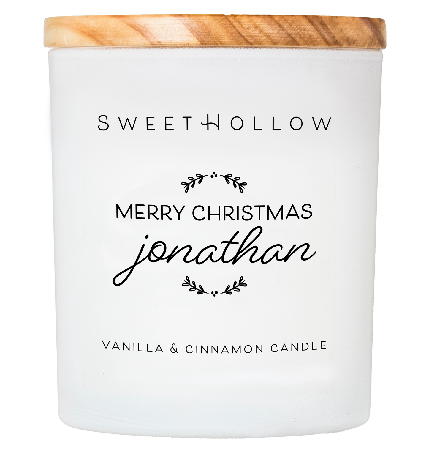 Personalized Merry Christmas Candle