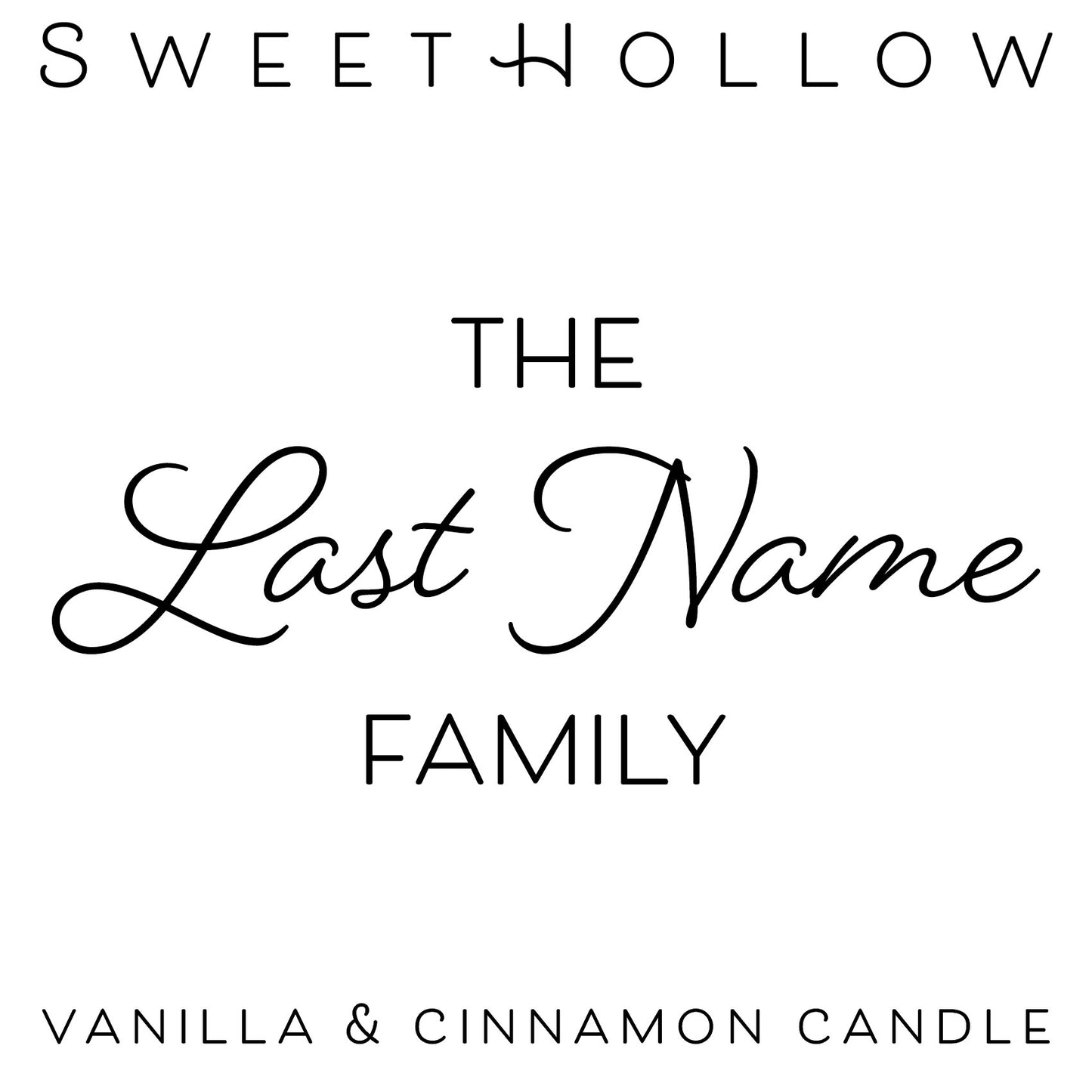 Personalized Candle with Family Last Name
