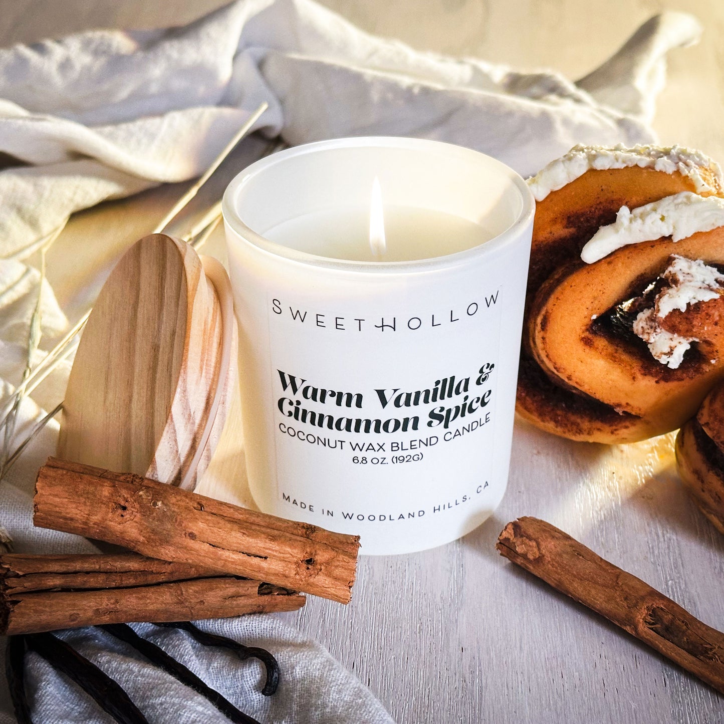 Warm Vanilla & Cinnamon Spice Candle