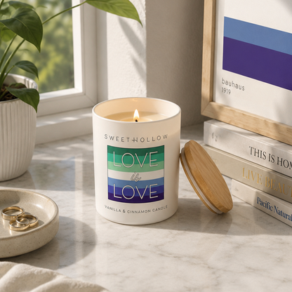 Love is Love Gay Men Trans Inclusive Pride Candle