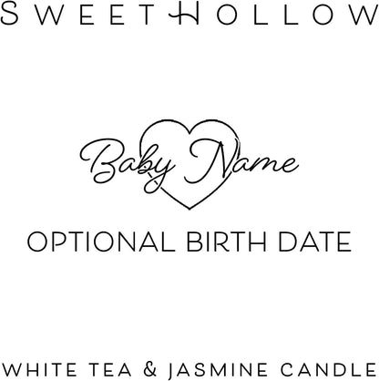 Personalized Candle for New Baby