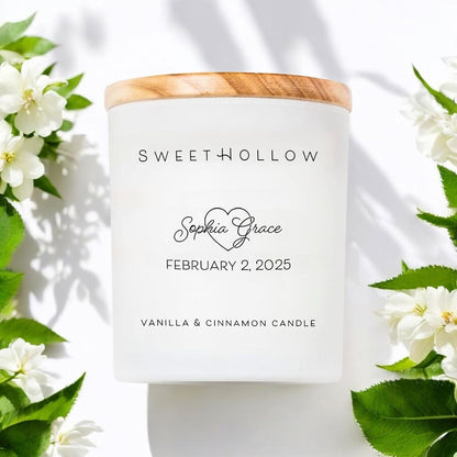 Personalized Candle for New Baby