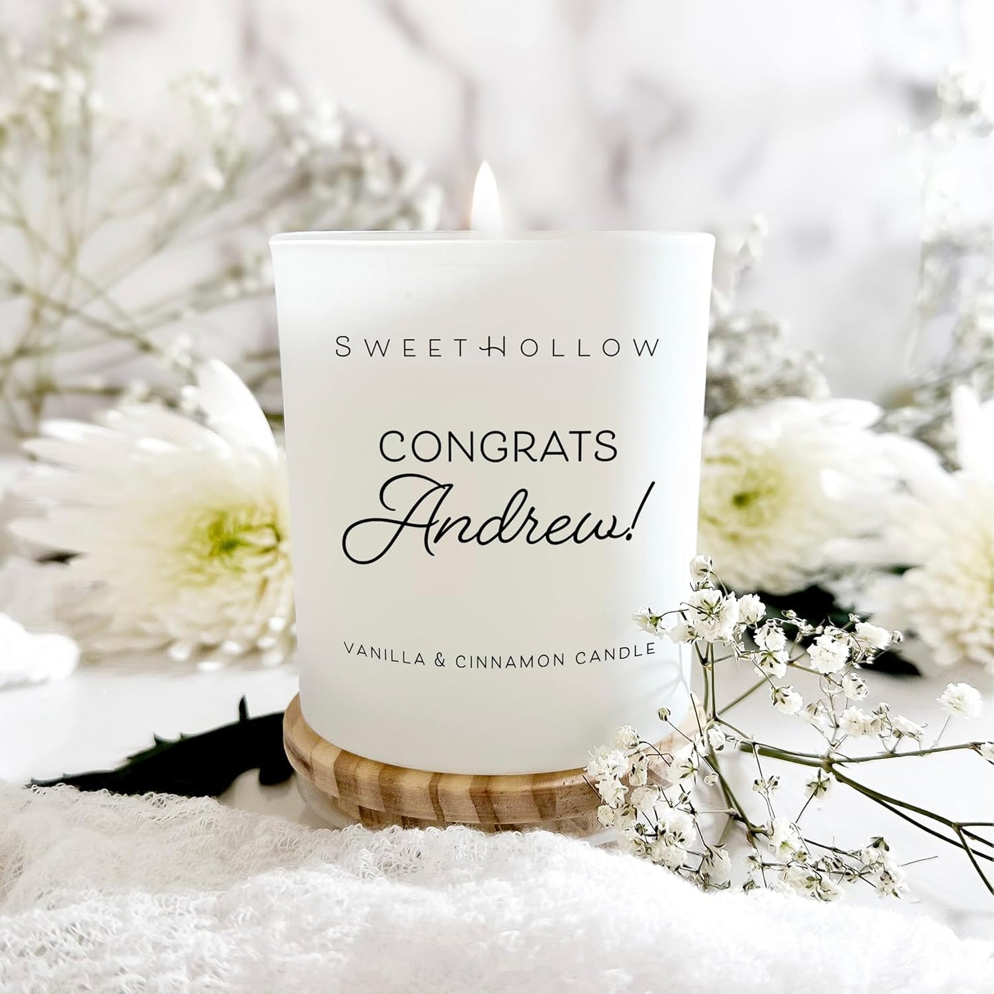 Personalized Congrats Candle