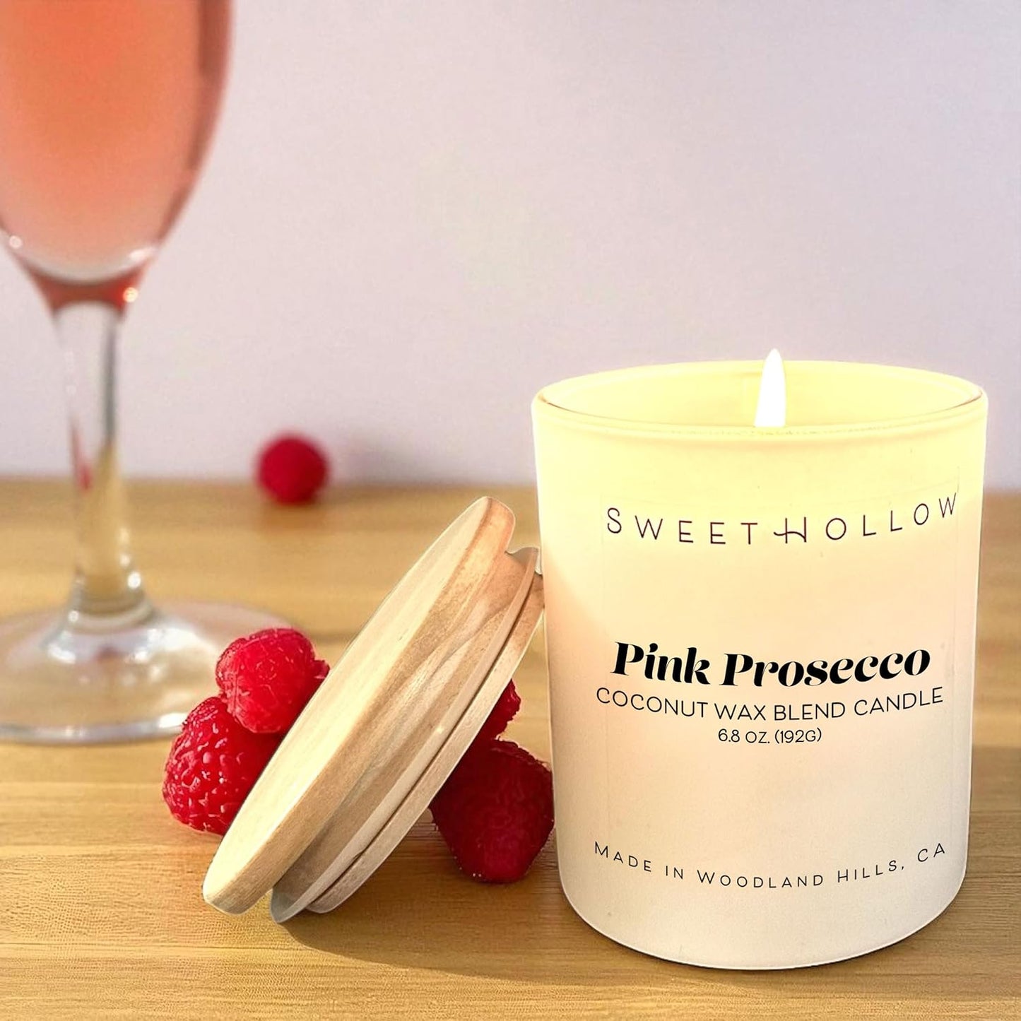 Pink Prosecco Candle