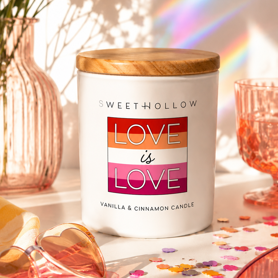 Love is Love Lesbian Pride Candle