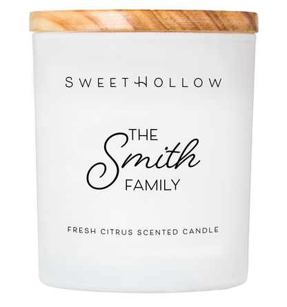 Personalized Candle with Family Last Name