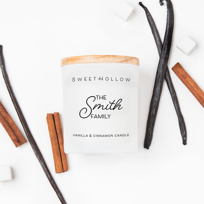 Personalized Candle with Family Last Name