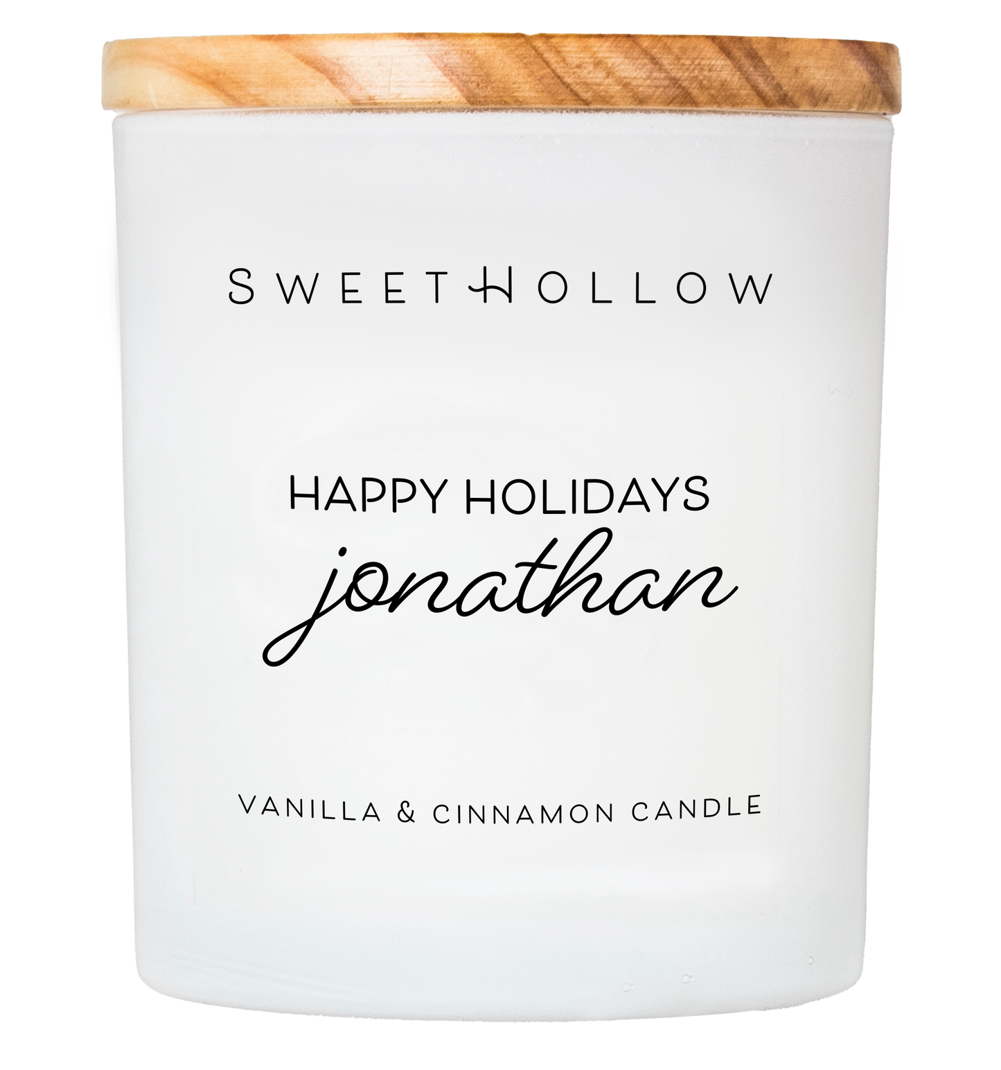 Personalized Happy Holidays Candle