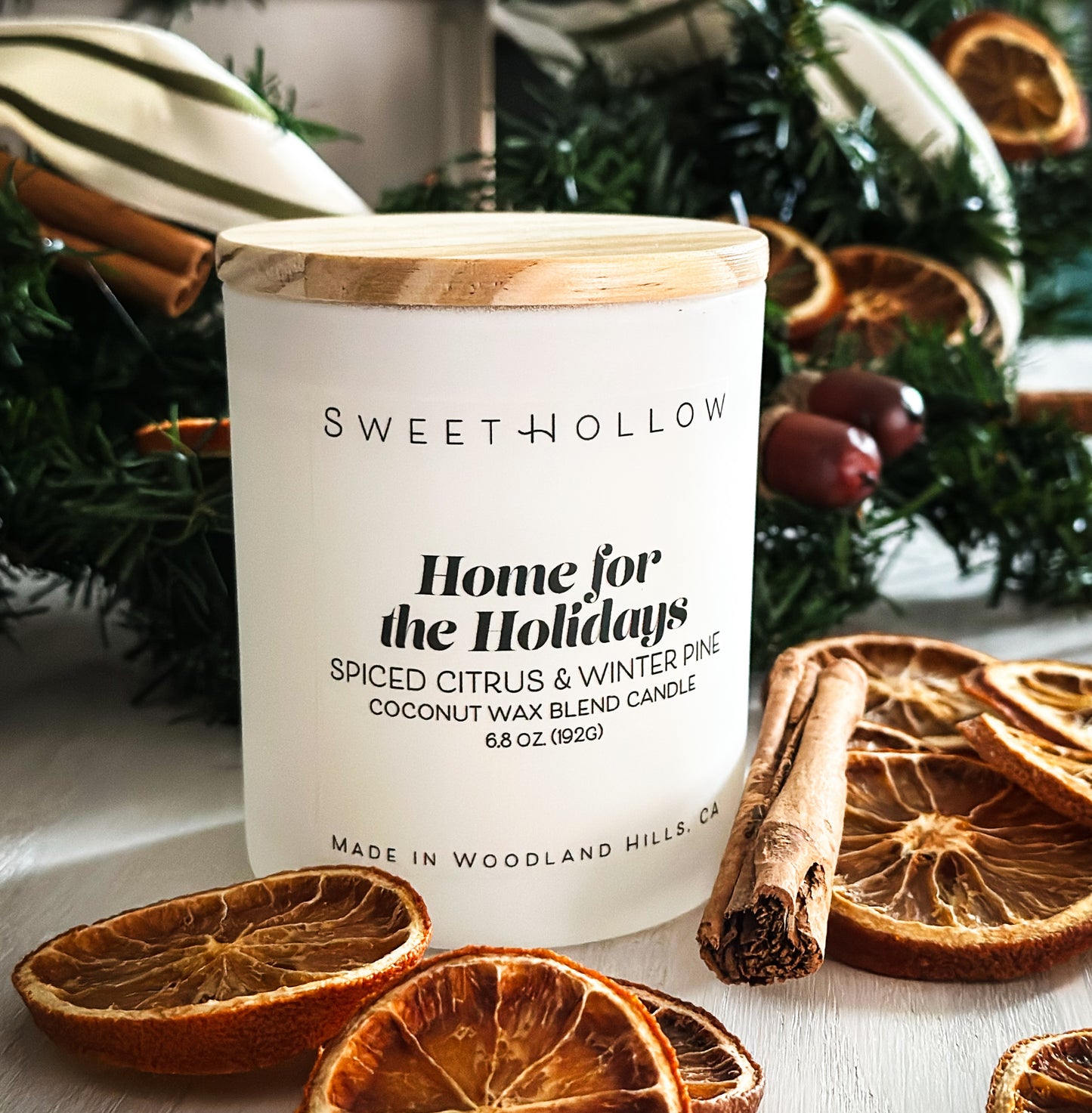 Home for the Holidays Spiced Citrus & Winter Pine Candle