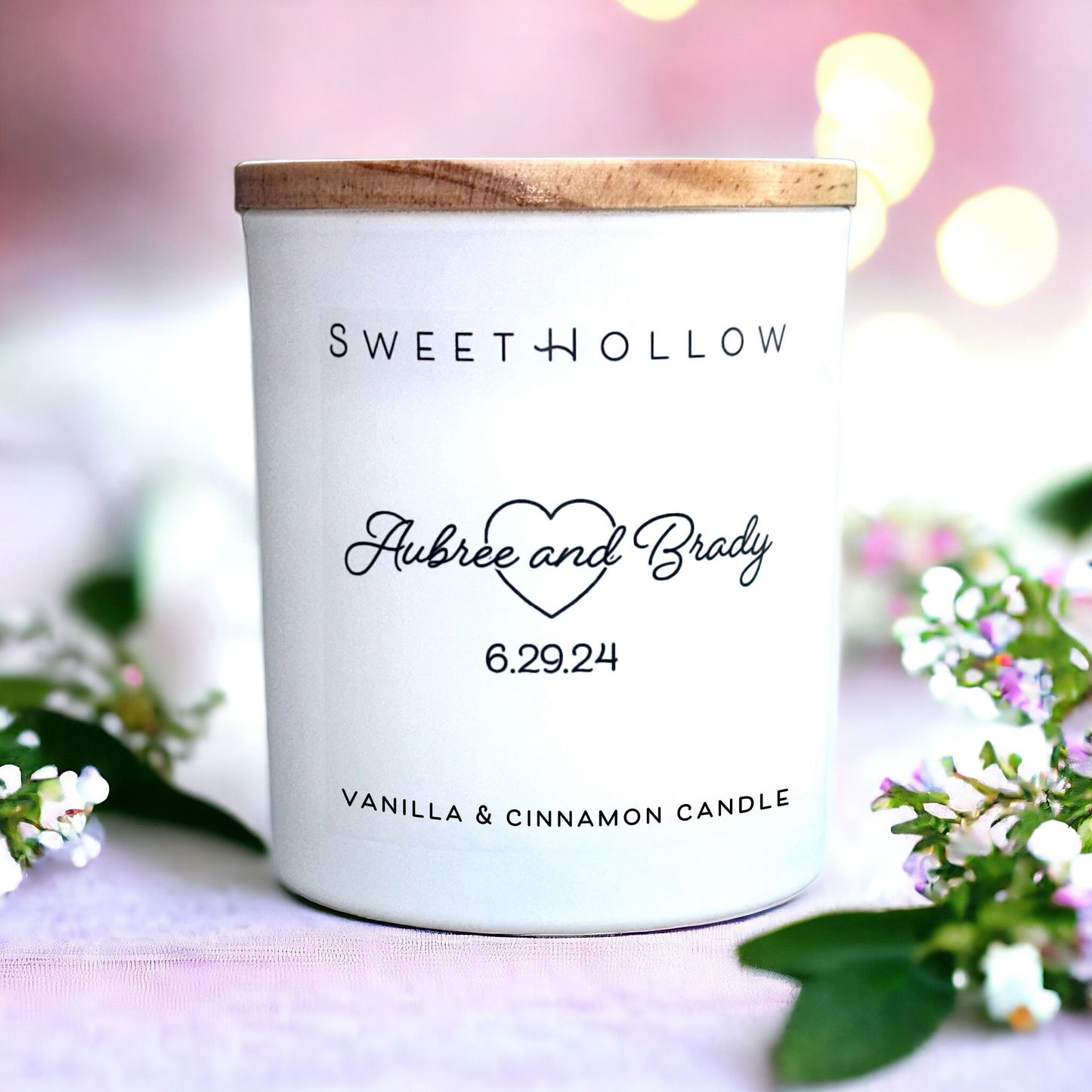 Personalized Candle for Wedding, Engagement, or Anniversary
