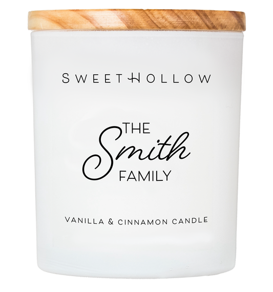 Personalized Candle with Family Last Name